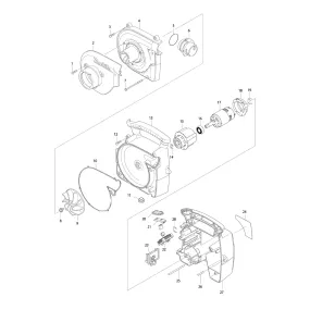 Pièces détachées Aspirateur Makita DVC350